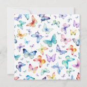 Unsere kleine Butterfly Baby Dusche Einladung (Rückseite)