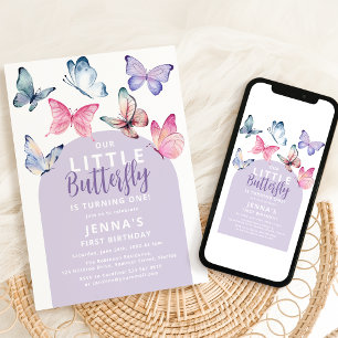Unsere kleine Butterfly-Geburtstagsfeier Einladung