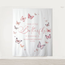 Unsere kleine Butterfly Soft Pink Geburtstagsparty