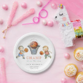 Unsere kleine Champ Basketball Basketball Basketba Pappteller (Party)