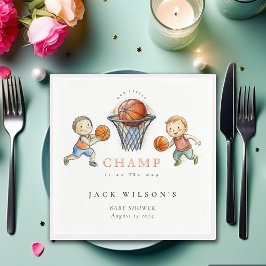 Unsere kleine Champ Basketball Basketball Basketba Serviette