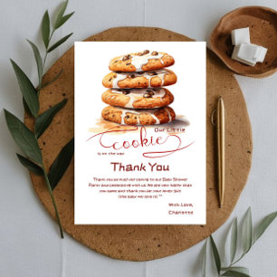 Unsere kleine Cookie ist auf dem Weg Baby Shower Dankeskarte
