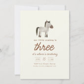 Unsere kleine Cowboy Horse Birthday Party lädt ein Einladung (Vorderseite)