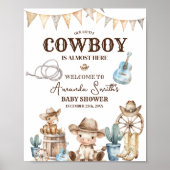 Unsere kleine Cowboy Wild West Baby Dusche Willkom Poster (Vorne)