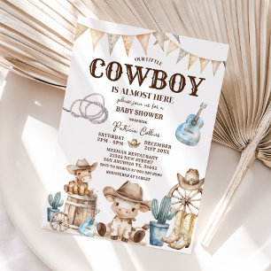 Unsere kleine Cowboy Wild West Babydusche Einladung