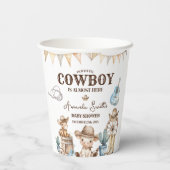 Unsere kleine Cowboy Wild West Babydusche Pappbecher (Rückseite)