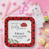 Unsere kleine Dame ist auf dem Weg, wie Mädchen Du Pappteller (Party)