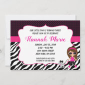 Unsere kleine Diva zum Geburtstag Einladung (Vorderseite)