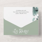 Unsere kleine Duckling Watercolor Babydusche All In One Einladung (Rückseite)