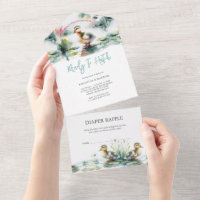 Unsere kleine Duckling Watercolor Babydusche