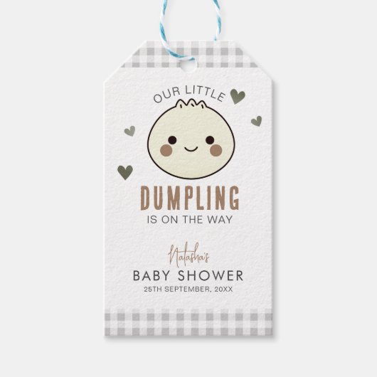 Unsere kleine dumme Gender Neutral Baby Dusche Geschenkanhänger (Vorderseite)