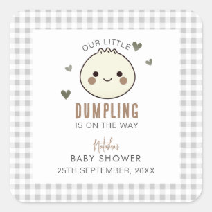 Unsere kleine dumme Gender Neutral Baby Dusche Quadratischer Aufkleber