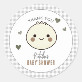 Unsere kleine dumme Gender Neutral Baby Dusche Runder Aufkleber