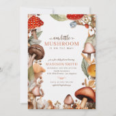 Unsere kleine Dusche aus Mushroom Boho Fall Baby Einladung (Vorderseite)