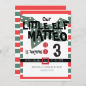 Unsere kleine Elf-Elf-Kostüme jedes Alters Geburts Einladung (Vorne/Hinten)