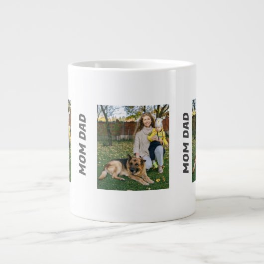 Unsere kleine Familie (Paws inklusive)" Spezialitä Jumbo-Tasse (Vorderseite)