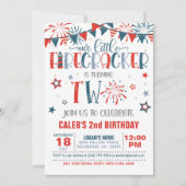 Unsere kleine Firecracker-Einladung zum 2. Geburts Einladung (Vorderseite)