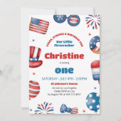 Unsere kleine Firecracker Geburtstagspartei Einladung (Vorderseite)