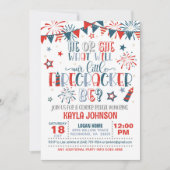 Unsere kleine Firecracker Gender Reveal Baby Showe Einladung (Vorderseite)