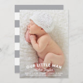 Unsere kleine Geburtsankündigung Ankündigung (Vorne/Hinten)
