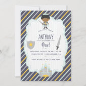 Unsere kleine Geburtstagsparty des Prinzen Einladung (Vorderseite)