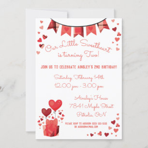 Unsere kleine Geburtstagsparty von Sweetheart Einladung