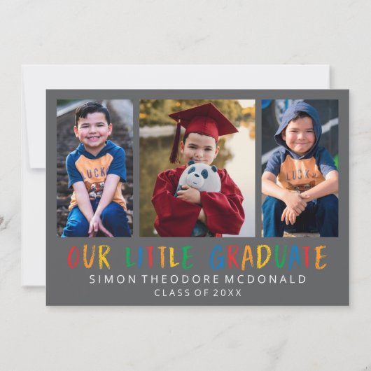 UNSERE KLEINE GRADUATE FOTO COLLAGE ANKÜNDIGUNG (Vorderseite)