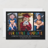 UNSERE KLEINE GRADUATE FOTO COLLAGE GRAD INVITATIO EINLADUNG (Vorderseite)