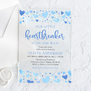 Unsere kleine Herzschutzbrille Blue Valentine Baby Acryleinladungen