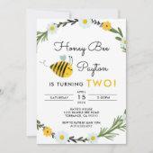 Unsere kleine Hone Bee 2. Geburtstag Einladung (Vorderseite)