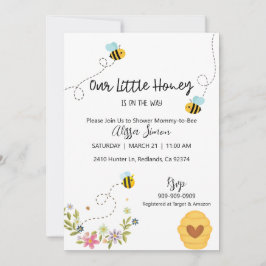 Unsere kleine Honey Bee Themed Baby Dusche Einladung