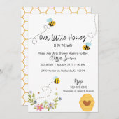 Unsere kleine Honey Bee Themed Baby Dusche Einladung (Vorne/Hinten)