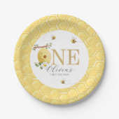 Unsere kleine Honigbiene 1. Bienentag Pappteller (Vorderseite)