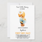 Unsere kleine Honigbiene Einladung zum 1. Geburtst (Vorderseite)