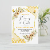 Unsere kleine Honigbiene Einladung zum 1. Geburtst (Stehend Vorderseite)