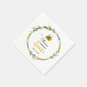 Unsere kleine Honigbiene erste Geburtstagsparty Serviette (Ecke)