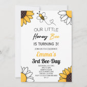 Unsere kleine Honigbiene-Hummelparty Einladung (Vorderseite)