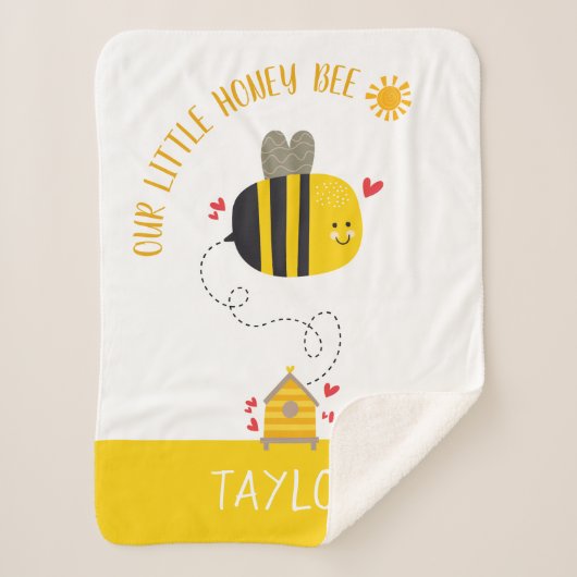 Unsere kleine Honigbiene Niedlich Kawaii Baby Boy Sherpadecke (Vorderseite)