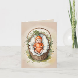 Unsere kleine Karotte: Geburtsankündigung Karte