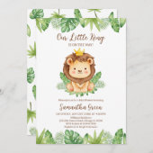 Unsere kleine King Lion Baby Dusche Einladung (Vorne/Hinten)