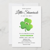 Unsere Kleine Kleeblatt-Babydusche Einladung (Vorderseite)