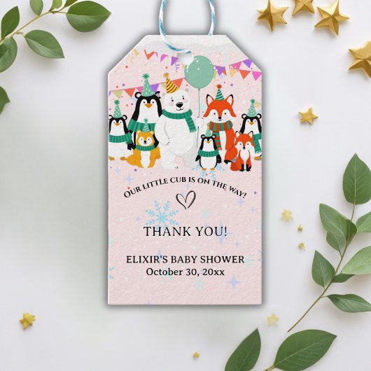 Unsere kleine Kleinigkeit | Babydusche für Arktis Geschenkanhänger