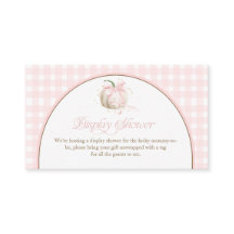 Unsere kleine Kürbis-Rosa-Gingham-Display-Dusche