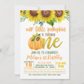 Unsere kleine Kürbis (Sonnenblume) verwandelt sich Einladung (Vorderseite)