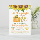 Unsere kleine Kürbis (Sonnenblume) verwandelt sich Einladung (Stehend Vorderseite)