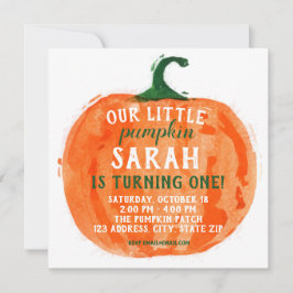 Unsere kleine Kürbis zum Geburtstag Einladung
