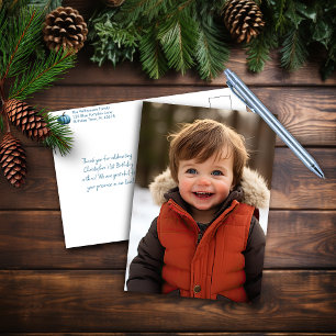 Unsere kleine Kürbisblaue Dankeskarten-Postkarte Postkarte