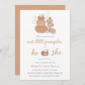 Unsere kleine Kürbisgeschlechtsoffensive lädt ein Einladung (Vorne/Hinten)