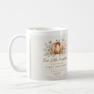 Unsere kleine Kürbispuppe wird ein Jahr alt Geburt Kaffeetasse
