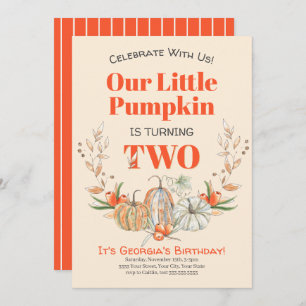 Unsere kleine Kürkin dreht zwei Geburtstagsparty Einladung